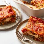 Vegetarische Lasagne mit einfacher gerösteter Tomatensauce