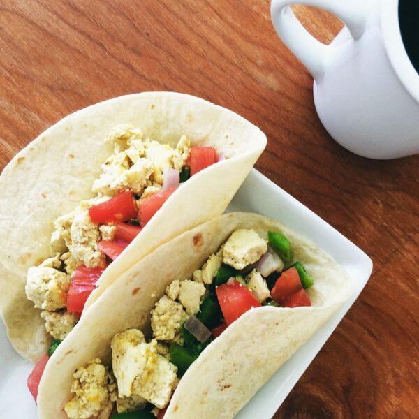 Einfache Tofu-Tacos zum Frühstück