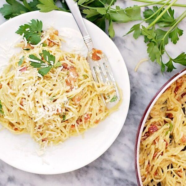 Quinoa-Pasta Carbonara