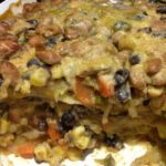 Veganer Süßkartoffel-Grüner-Enchilada-Auflauf