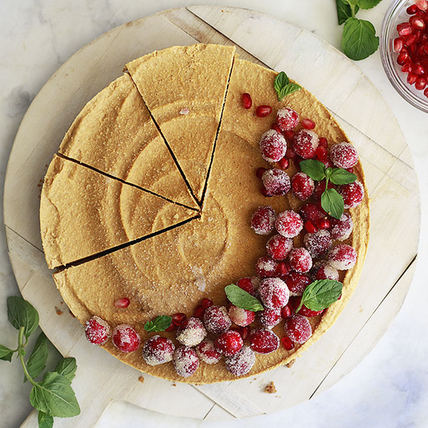 Veganer Kürbiskäsekuchen - YummyMummyPrintables