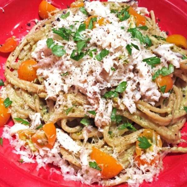 Krabbenpesto-Sahne-Pasta