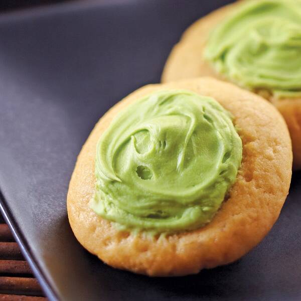 Vegane Matcha-Mandel-Thumbprint-Kekse